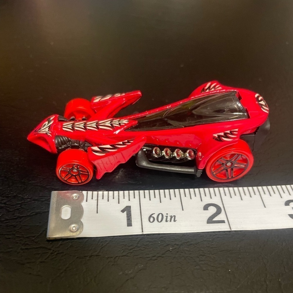 Hot wheels red set of 3 cars Chevy fire truck race car toy cars 1957 Chevrolet - Picture 11 of 15